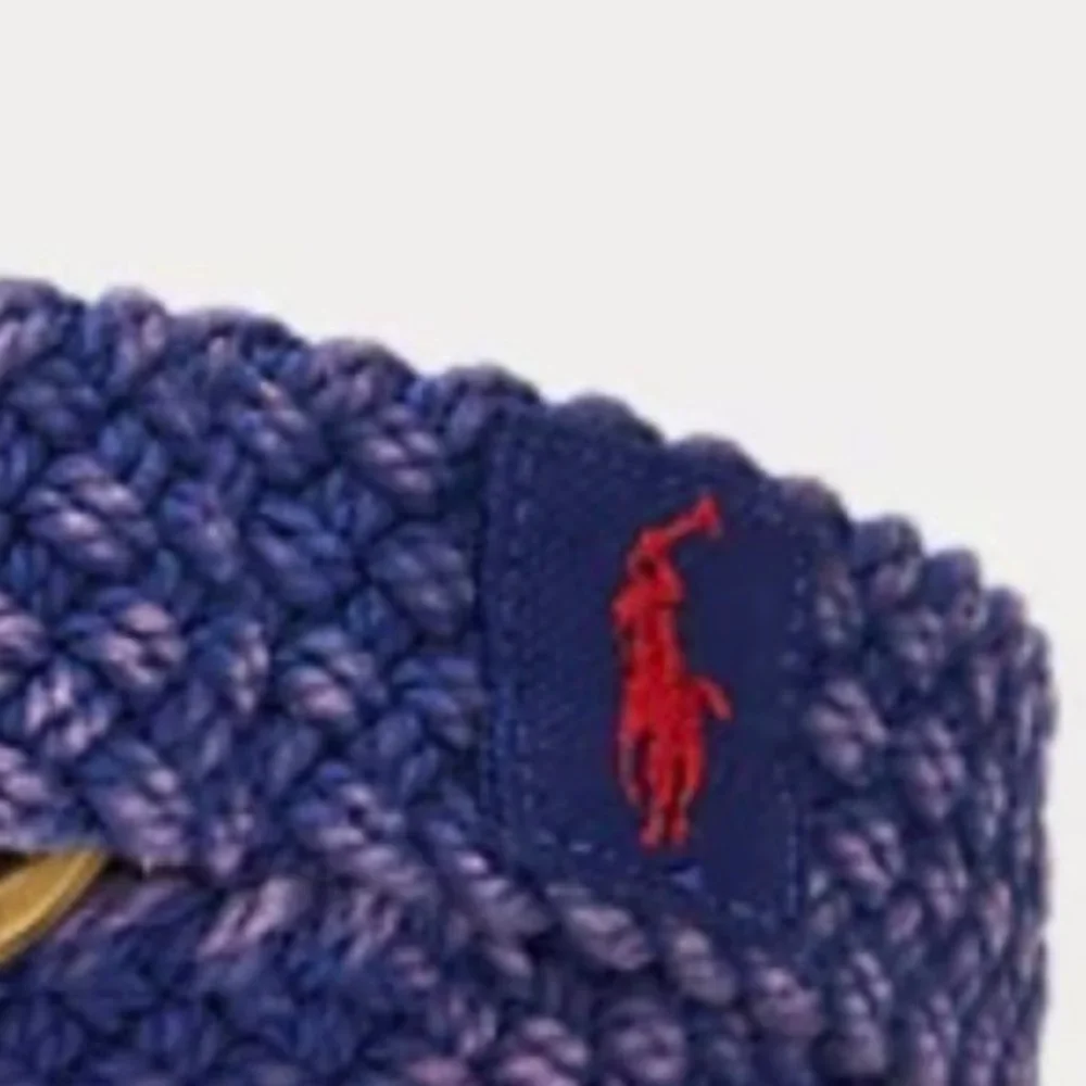Polo Ralph Lauren Men's Distress Webbed O-ring Belt Heritage Royal